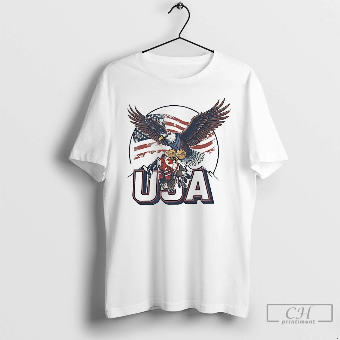 Classic Eagle Usa Ice Hockey - Adult & Kids T-Shirts, Sweatshirts & Hoodies apparel design preview 1