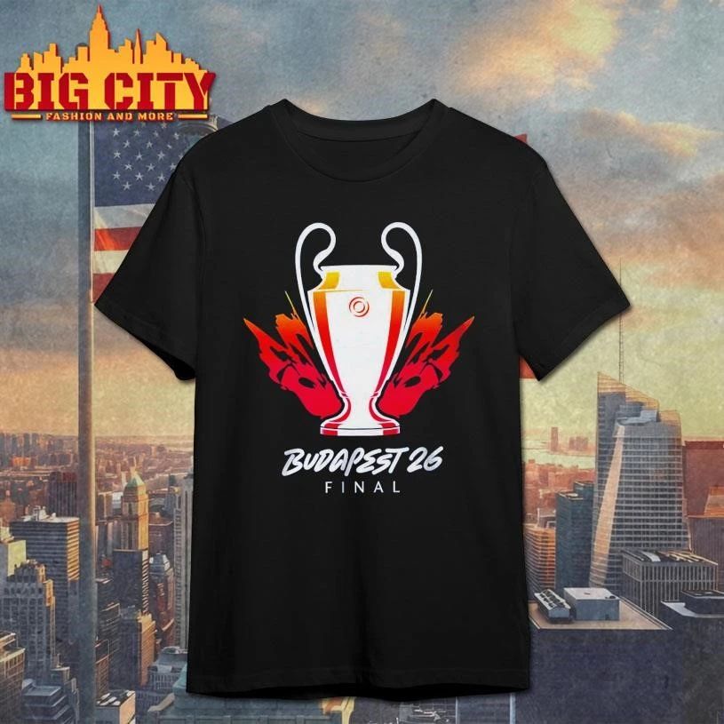 UEFA Champions League Budapest 26 Final Trophy - Adult & Kids T-Shirts, Sweatshirts & Hoodies apparel design preview 1
