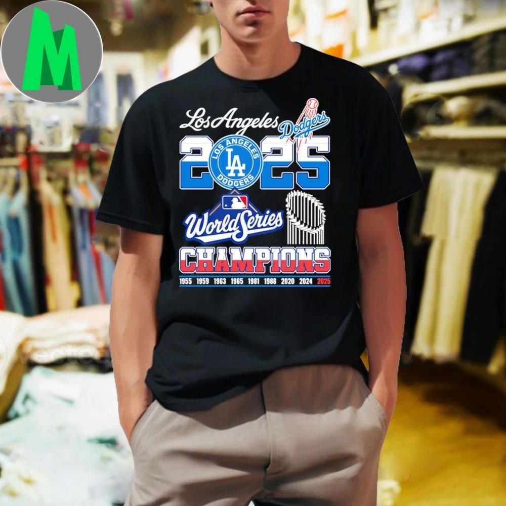 2025 world series champions los angeles dodgers - Adult & Kids T-Shirts, Sweatshirts & Hoodies apparel design preview 1