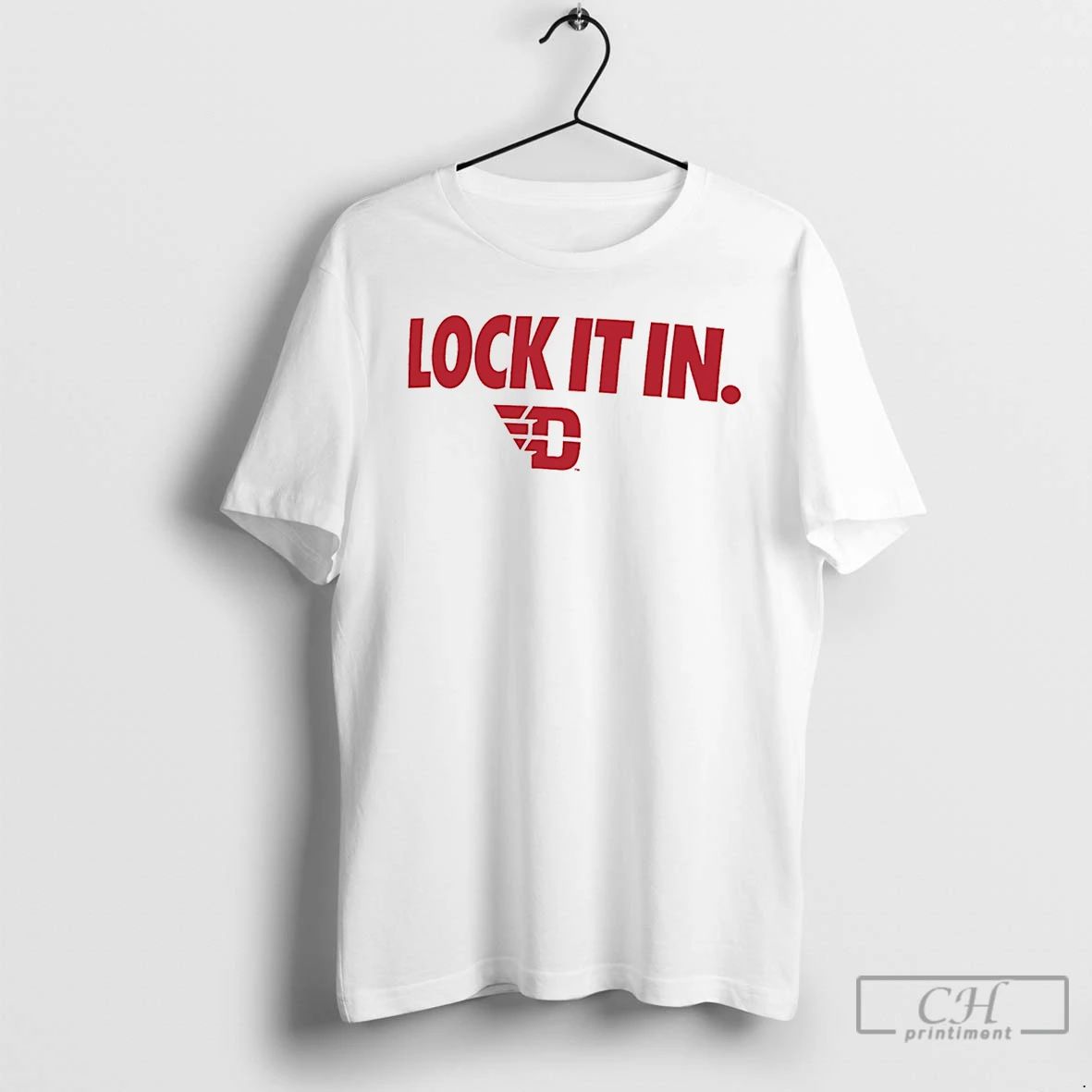 Classic Dayton Flyers Lock It In Logo - Adult & Kids T-Shirts, Sweatshirts & Hoodies apparel design preview 1