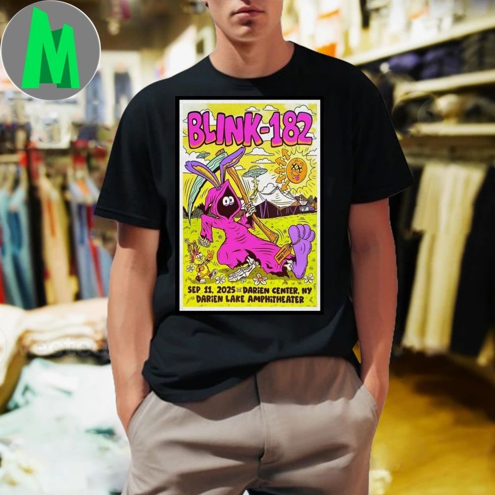 Blink-182 Sep 11 2025 Darien Lake Performing Arts - Adult & Kids T-Shirts, Sweatshirts & Hoodies apparel design preview 1