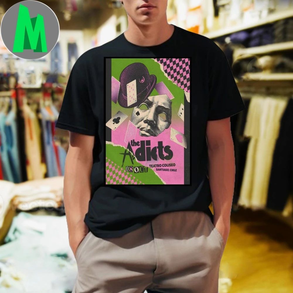 The Adicts October 8 2025 Teatro Coliseo Santiago - Adult & Kids T-Shirts, Sweatshirts & Hoodies apparel design preview 1