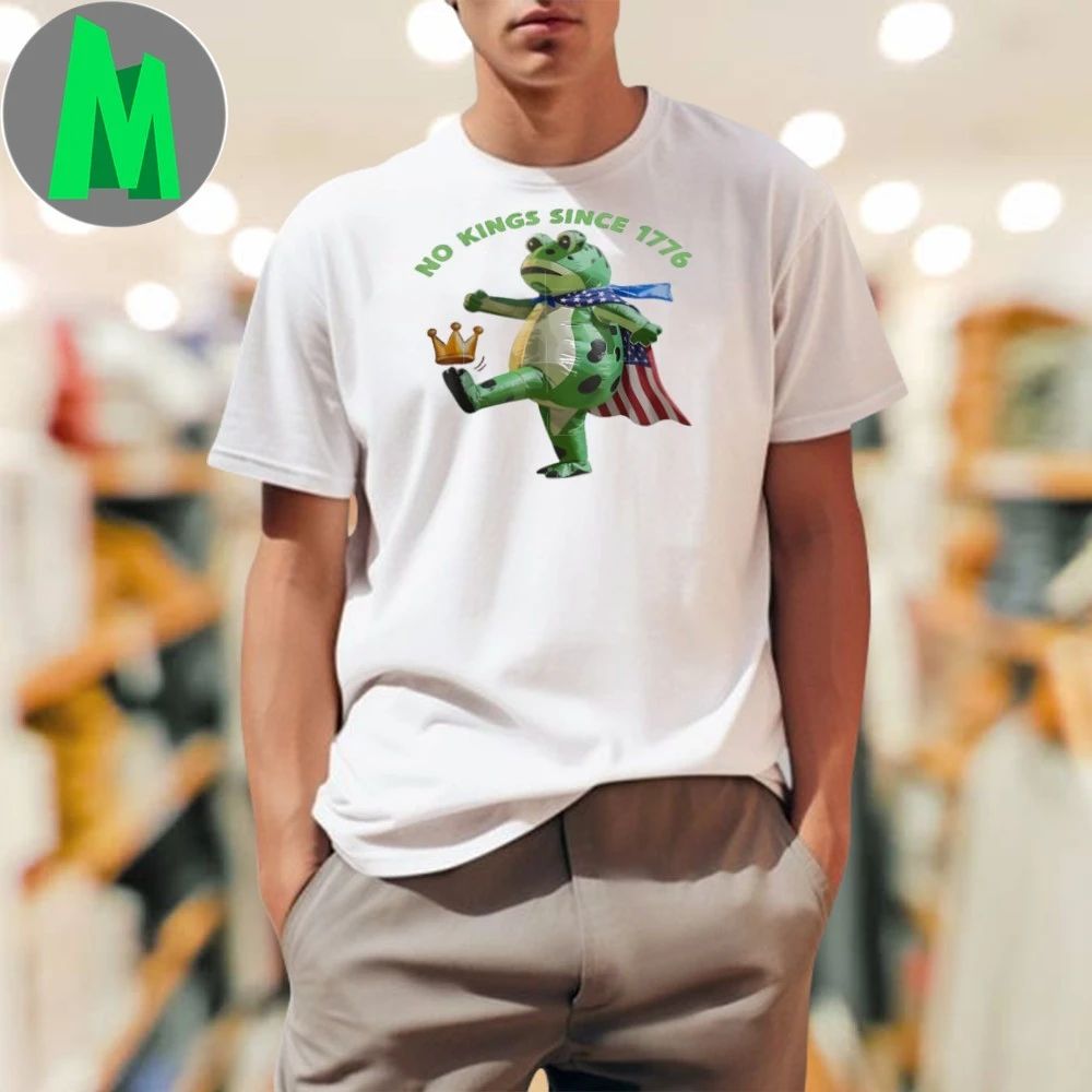 No Kings Since 1776 Portland Frog Kicking Crown - Adult & Kids T-Shirts, Sweatshirts & Hoodies apparel design preview 1