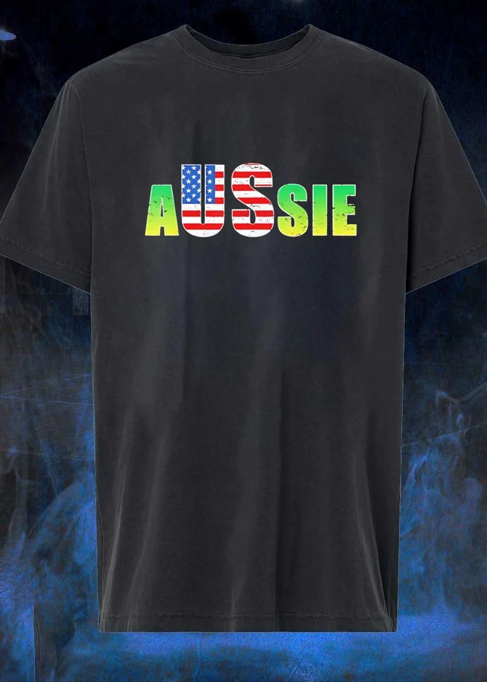 Aussie USA Flag Lettering - Adult & Kids T-Shirts, Sweatshirts & Hoodies apparel design preview 1