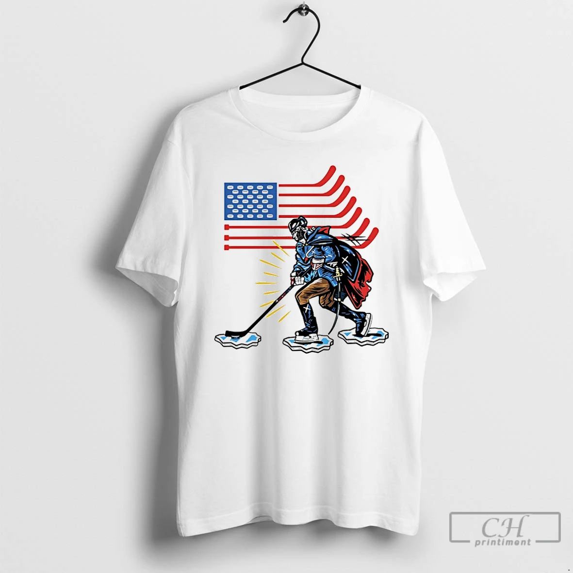 Classic The General George Washington Usa Hockey - Adult & Kids T-Shirts, Sweatshirts & Hoodies apparel design preview 1