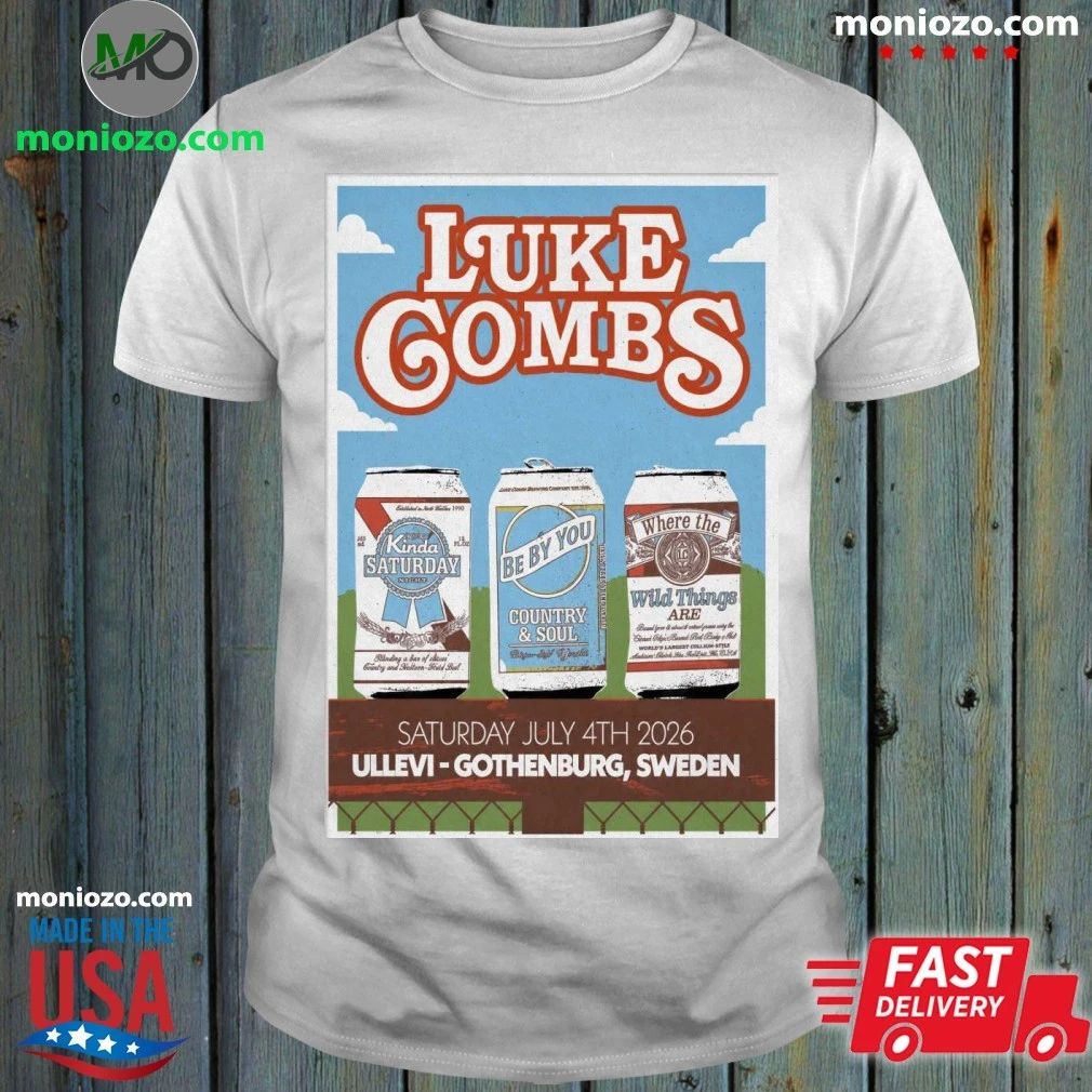 Luke Combs July 4 2026 My Kinda Saturday Night Tour - Adult & Kids T-Shirts, Sweatshirts & Hoodies apparel design preview 1