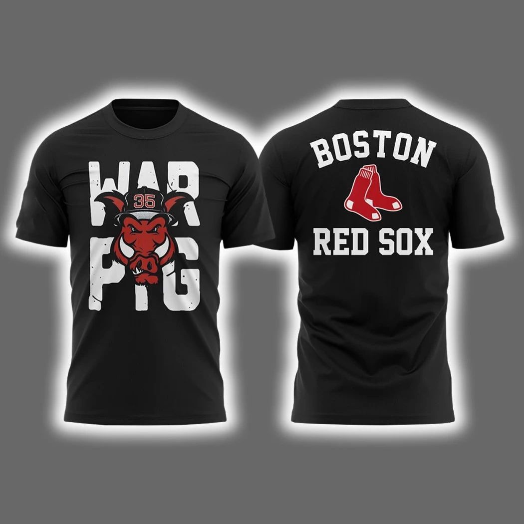 Garrett Crochet Red Sox War Pig Two-Sided - Adult & Kids T-Shirts, Sweatshirts & Hoodies apparel design preview 1