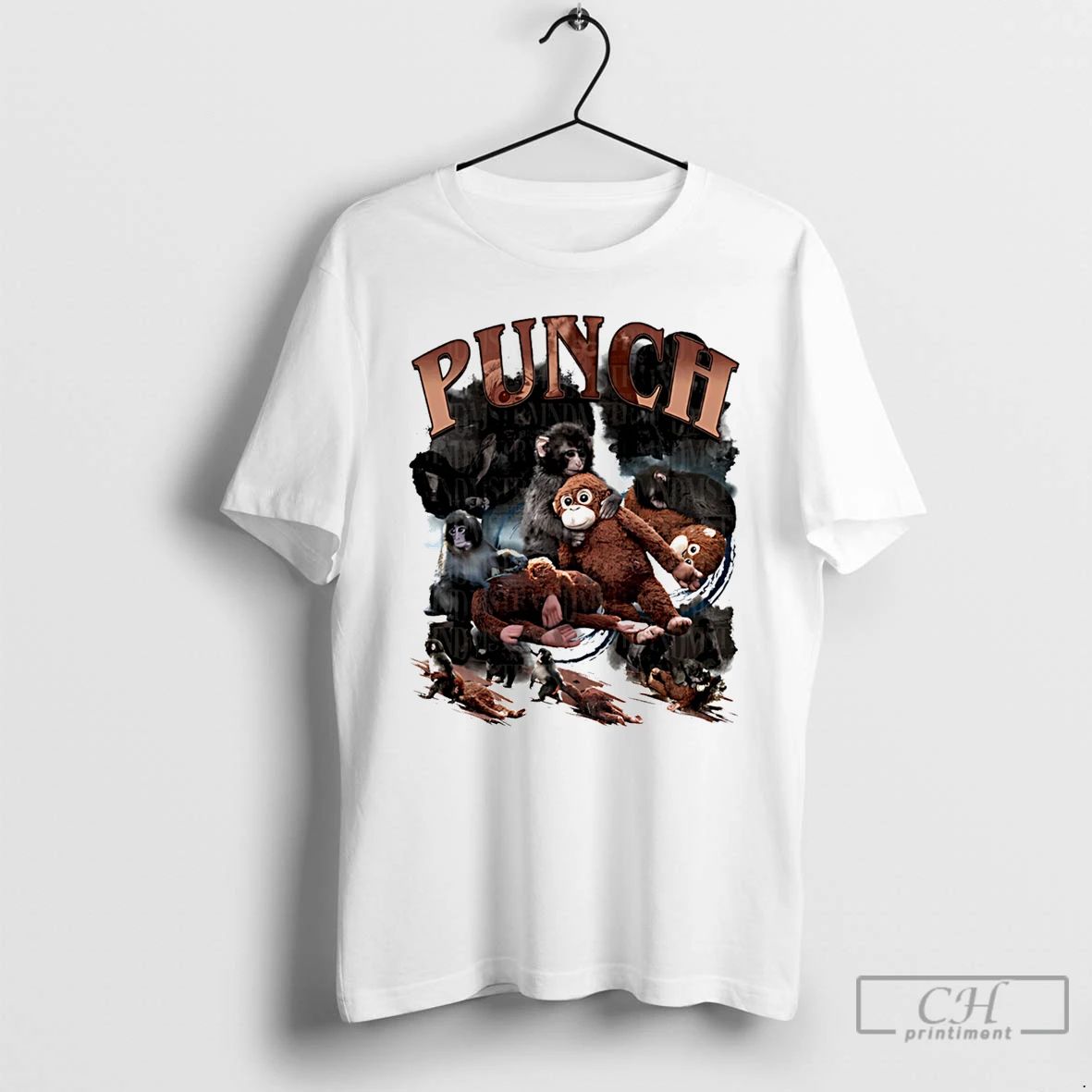 Classic Punch The Monkey Picture Collage - Adult & Kids T-Shirts, Sweatshirts & Hoodies apparel design preview 1