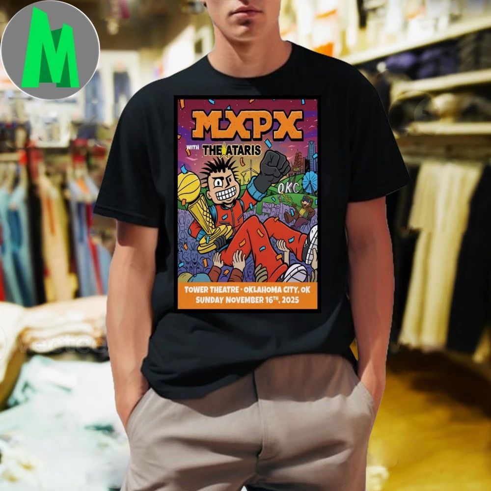 MXPX Oklahoma City OK November 16 2025 Poster - Adult & Kids T-Shirts, Sweatshirts & Hoodies apparel design preview 1