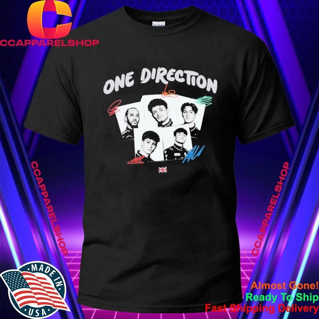 One Direction F1 Signatures - Adult & Kids T-Shirts, Sweatshirts & Hoodies apparel design preview 1