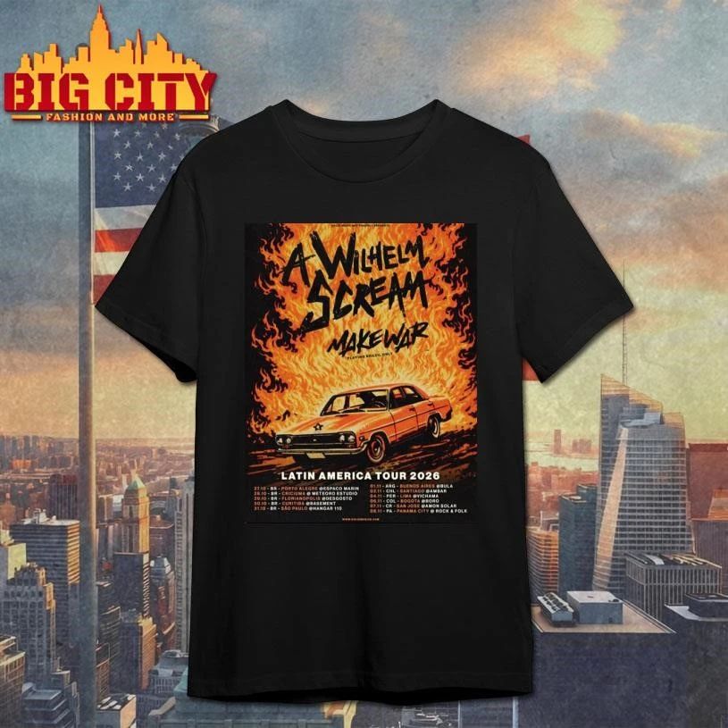 A Wilhelm Scream Latin America Tour 2026 Schedule - Adult & Kids T-Shirts, Sweatshirts & Hoodies apparel design preview 1