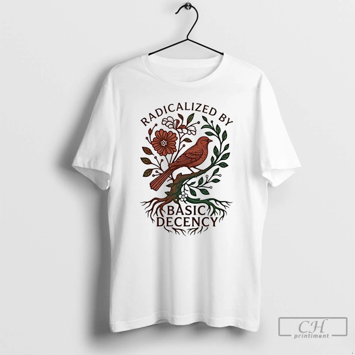 Classic Radicalized By Basic Decency Anti Trump - Adult & Kids T-Shirts, Sweatshirts & Hoodies apparel design preview 1