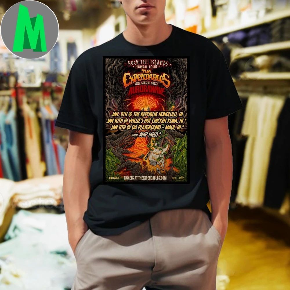 The Expendables January 9 11 2026 Hawaii Poster - Adult & Kids T-Shirts, Sweatshirts & Hoodies apparel design preview 1