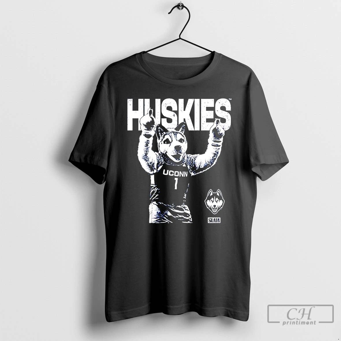 Classic Uconn Huskies Mascot Mode Slam Graphic - Adult & Kids T-Shirts, Sweatshirts & Hoodies apparel design preview 1