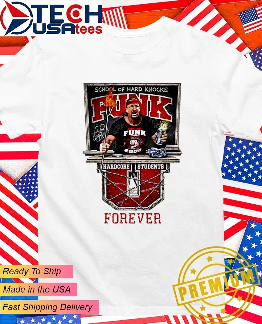 Terry Funk School of Hard Knocks Forever - Adult & Kids T-Shirts, Sweatshirts & Hoodies apparel design preview 1