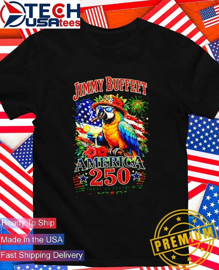 Jimmy Buffett America 250 Years Of Freedom Parrot - Adult & Kids T-Shirts, Sweatshirts & Hoodies apparel design preview 1