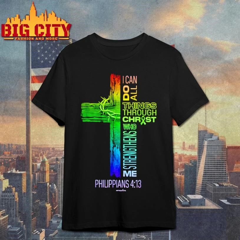 I can do all things through chirtst cross - Adult & Kids T-Shirts, Sweatshirts & Hoodies apparel design preview 1