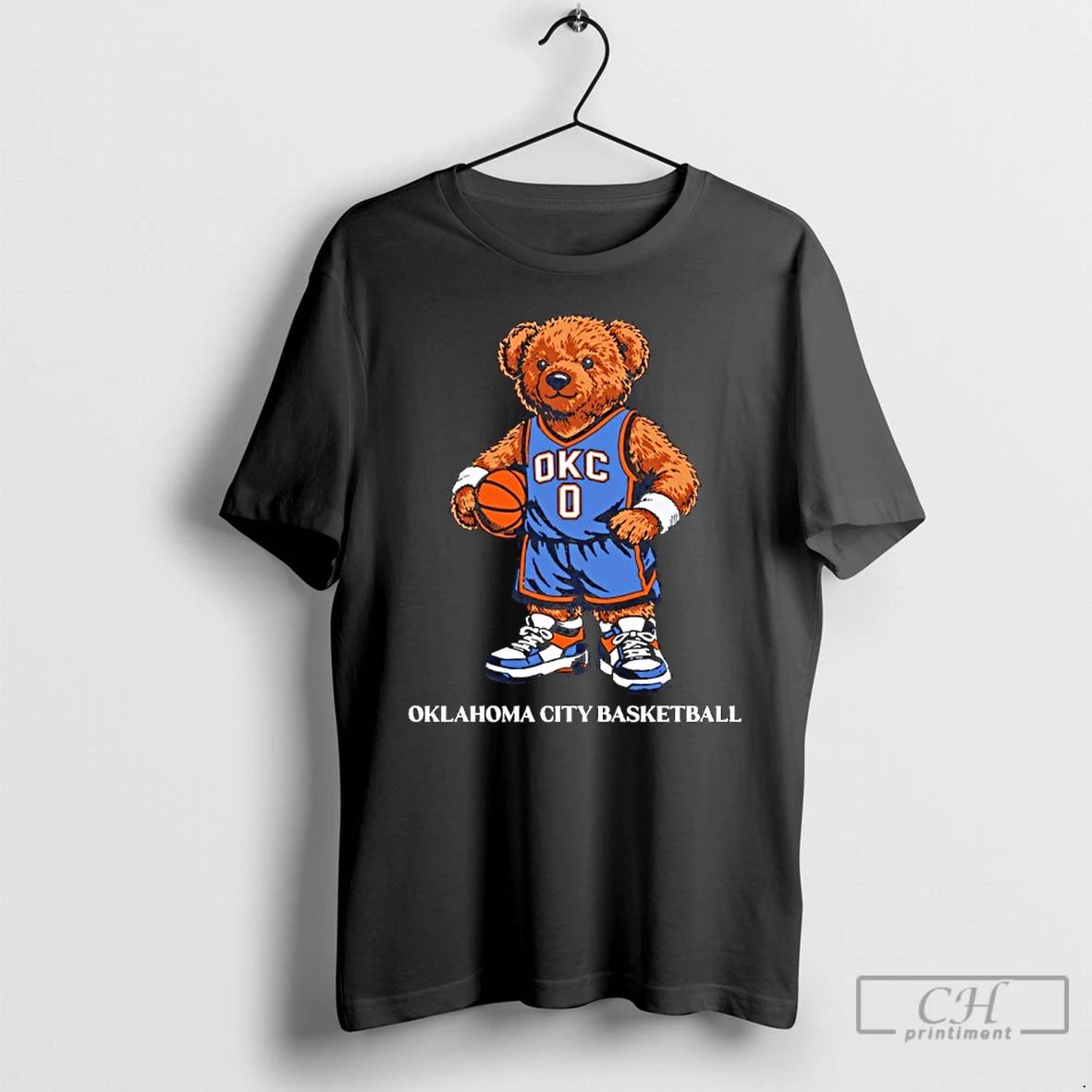 Classic Bear Oklahoma City Thunder Basketball 2609 - Adult & Kids T-Shirts, Sweatshirts & Hoodies apparel design preview 1