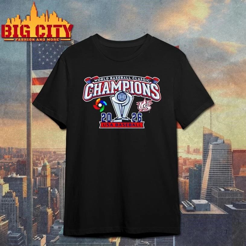 USA Baseball Champions World Classic 2026 - Adult & Kids T-Shirts, Sweatshirts & Hoodies apparel design preview 1