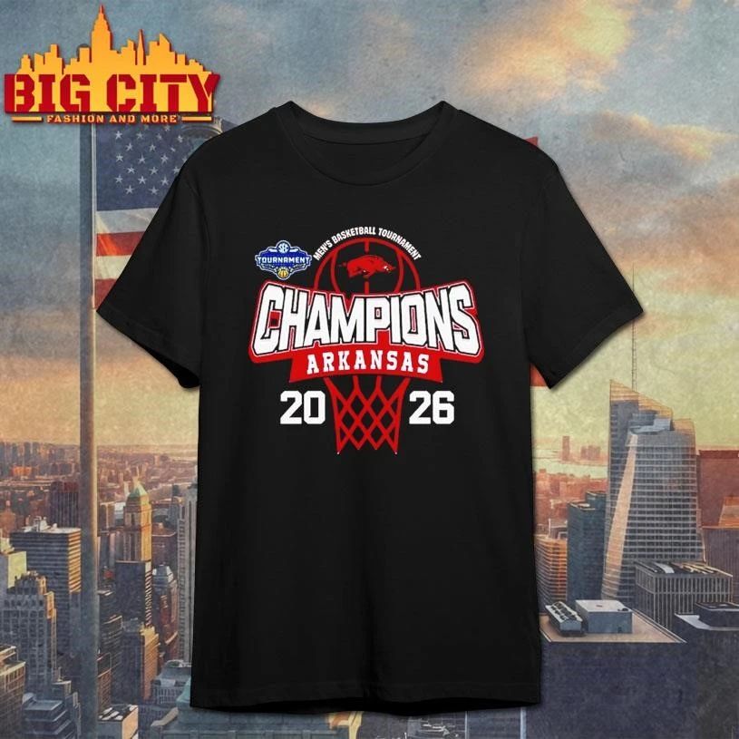 Arkansas Razorbacks 2026 SEC Men's Basketball - Adult & Kids T-Shirts, Sweatshirts & Hoodies apparel design preview 1