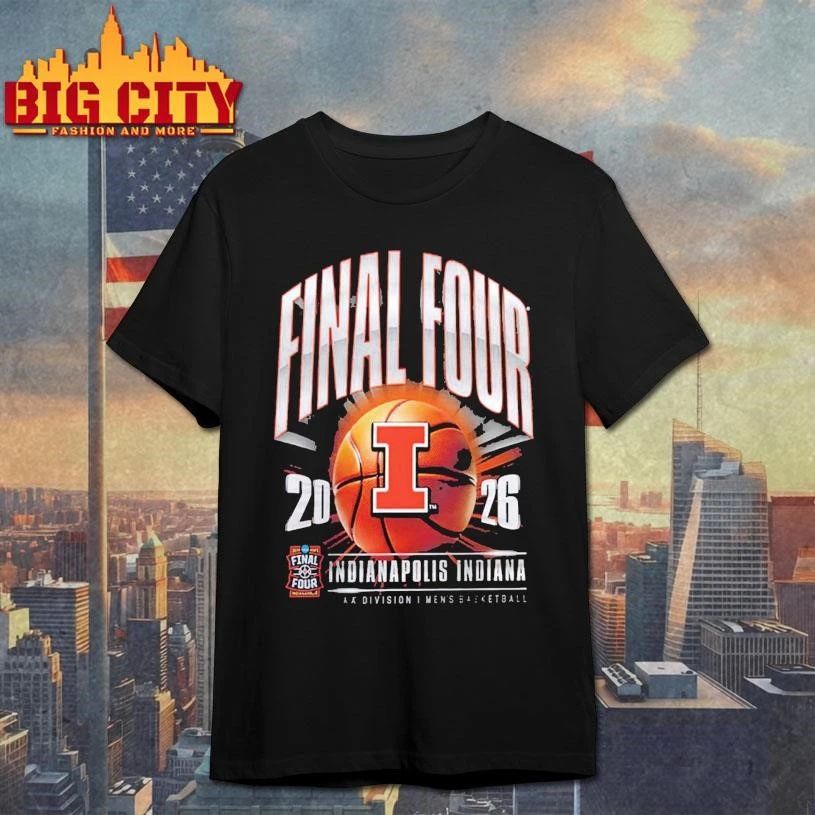Illinois Fighting Illini Men's Basketball 2026 NCAA - Adult & Kids T-Shirts, Sweatshirts & Hoodies apparel design preview 1
