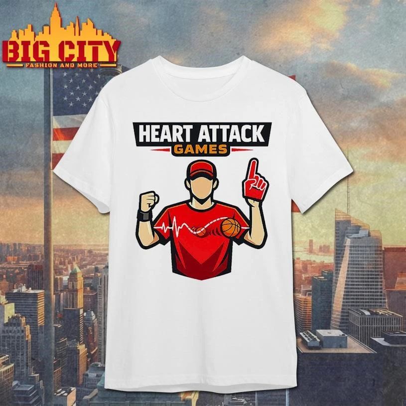 Close Basketball Games Are Bad For My Heart Graphic - Adult & Kids T-Shirts, Sweatshirts & Hoodies apparel design preview 1