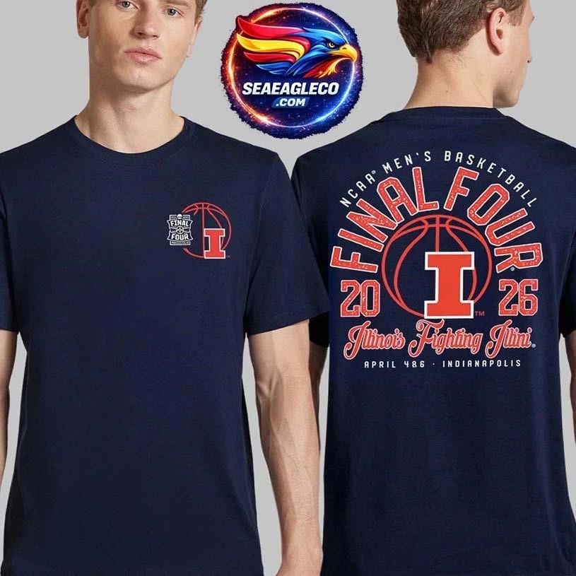 Illinois Fighting Illini Men's Basketball 2026 NCAA - Adult & Kids T-Shirts, Sweatshirts & Hoodies apparel design preview 1