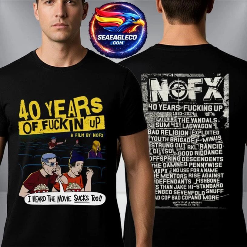 NOFX 40 Years of Fuckin' Up A Film By This Movie - Adult & Kids T-Shirts, Sweatshirts & Hoodies apparel design preview 1