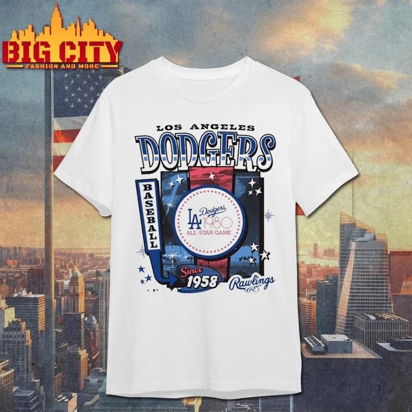 Los Angeles Dodgers Cooperstown Rawlings 47 Graphic - Adult & Kids T-Shirts, Sweatshirts & Hoodies apparel design preview 1