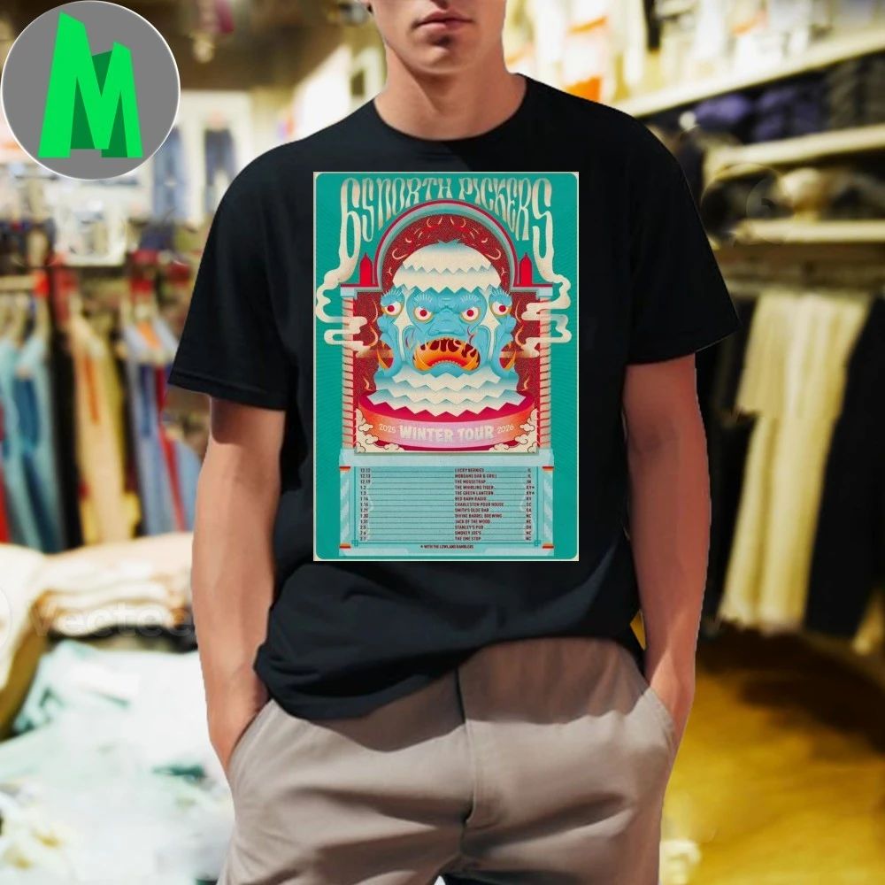 65 North Pickers Poster Winter 25 26 Tour - Adult & Kids T-Shirts, Sweatshirts & Hoodies apparel design preview 1