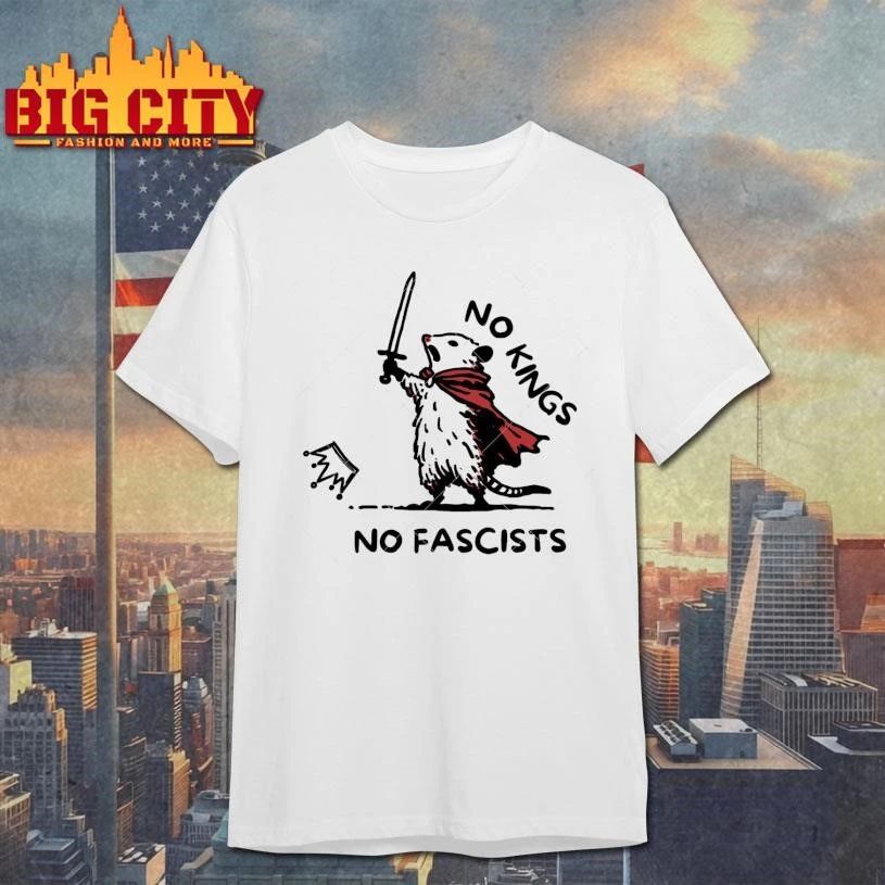 No Kings Fascists Opossum Anti Trump - Adult & Kids T-Shirts, Sweatshirts & Hoodies apparel design preview 1