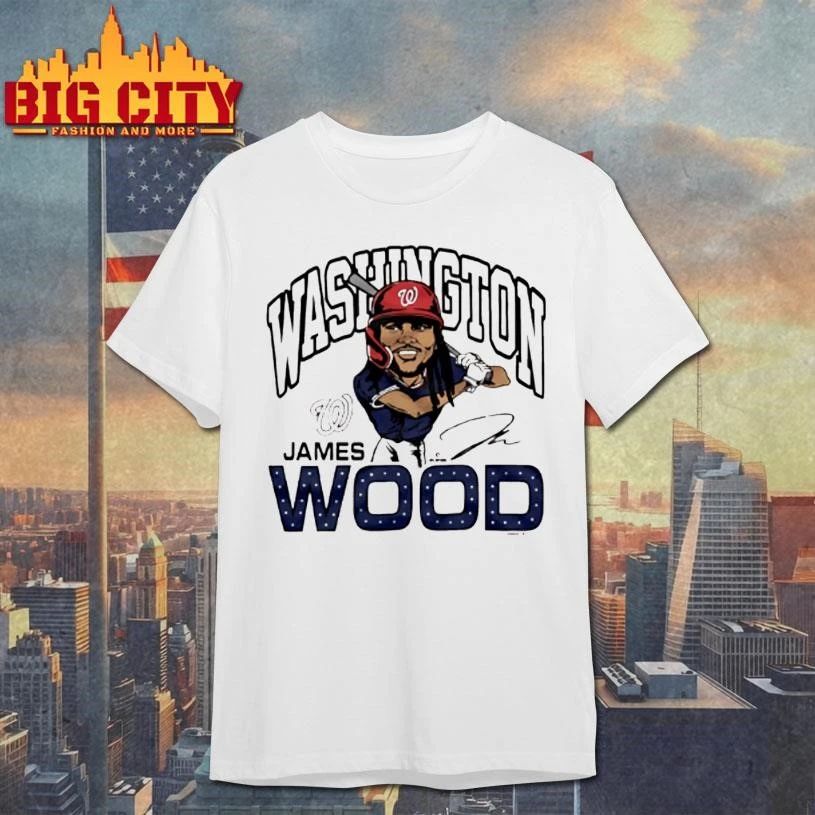 James Wood Washington Nationals Signature Caricature - Adult & Kids T-Shirts, Sweatshirts & Hoodies apparel design preview 1