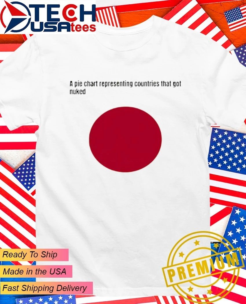 A pie chart representing countries that got nuked - Adult & Kids T-Shirts, Sweatshirts & Hoodies apparel design preview 1