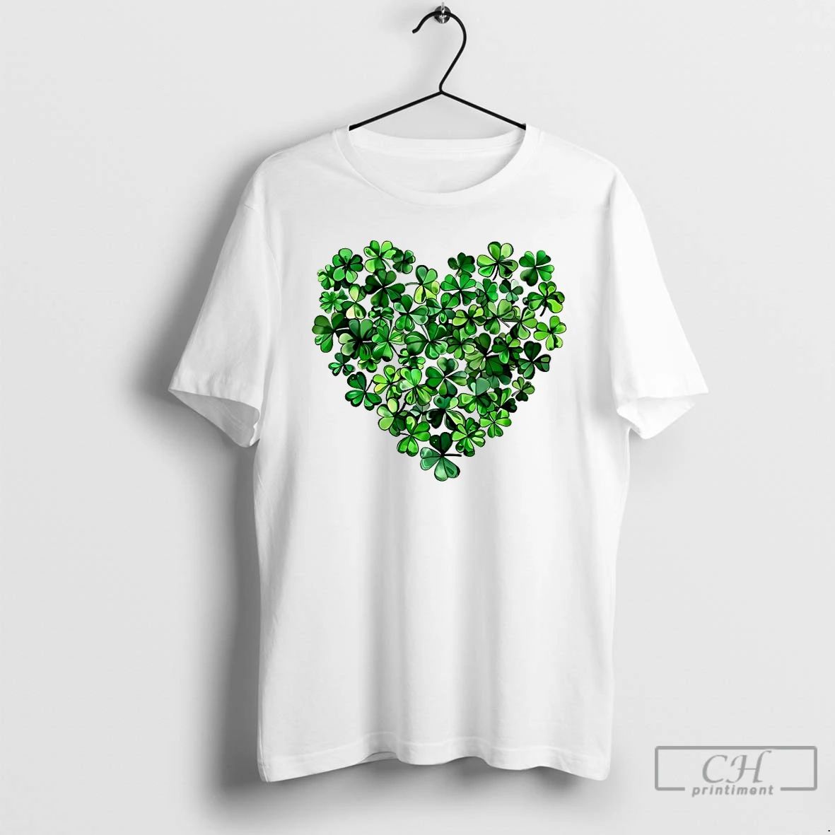Classic Shamrock Heart St Patricks Day - Adult & Kids T-Shirts, Sweatshirts & Hoodies apparel design preview 1