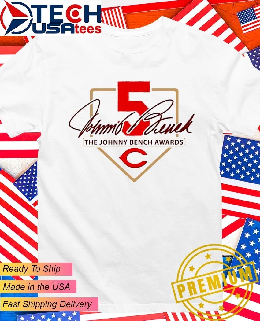 The Johnny Bench 5 Awards Cincinnati Reds logo - Adult & Kids T-Shirts, Sweatshirts & Hoodies apparel design preview 1