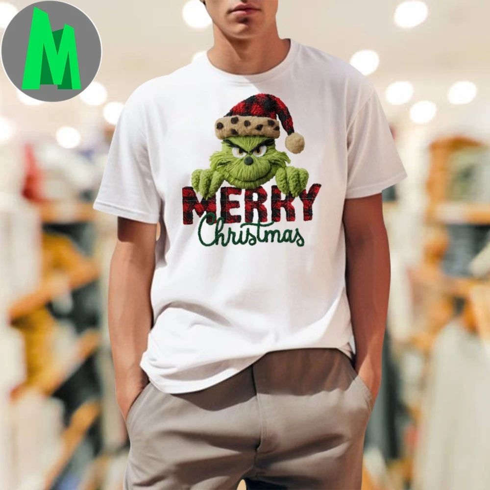 Grinch merry christmas patchwork - Adult & Kids T-Shirts, Sweatshirts & Hoodies apparel design preview 1