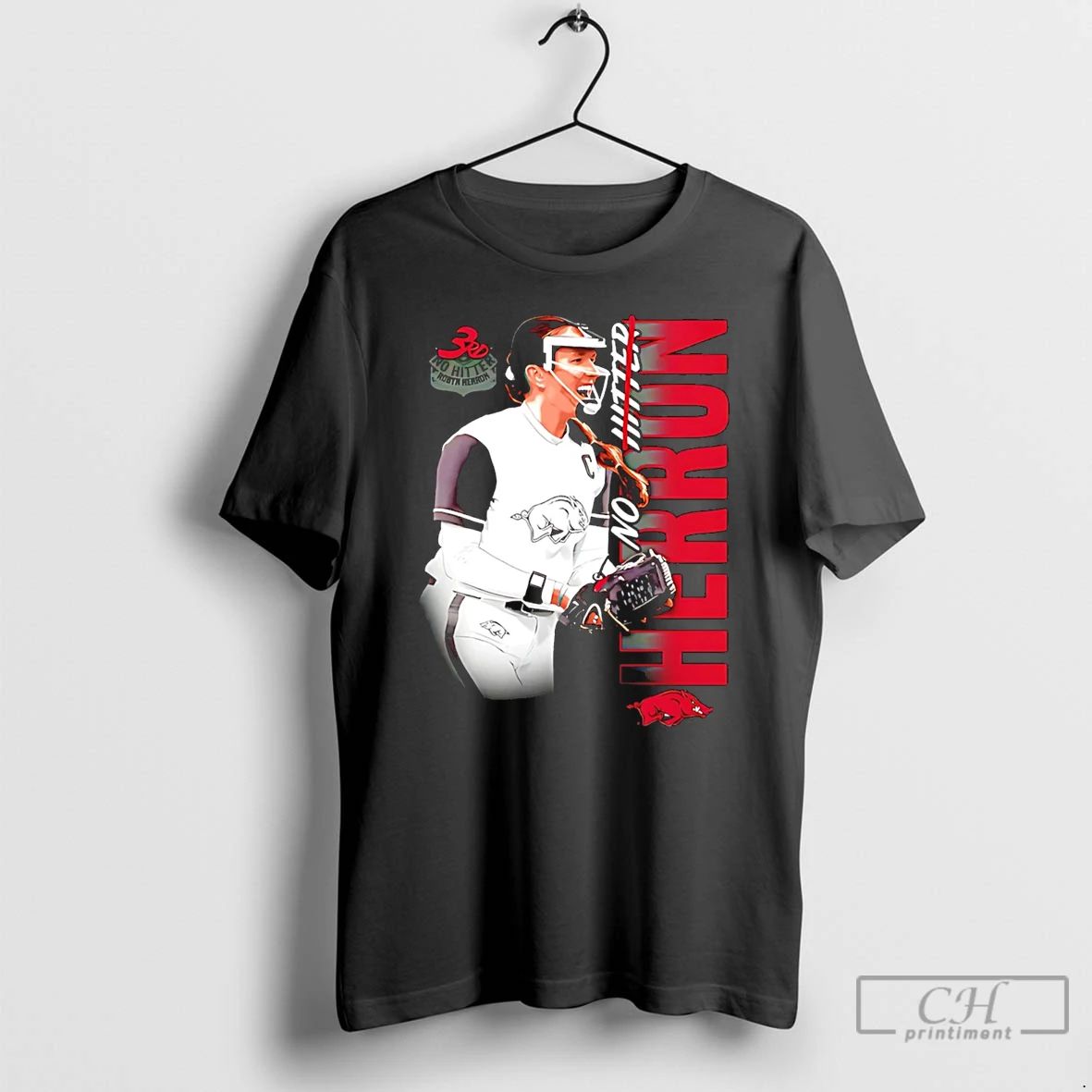 Classic Robyn Herron Arkansas Razorbacks No Hitter - Adult & Kids T-Shirts, Sweatshirts & Hoodies apparel design preview 1