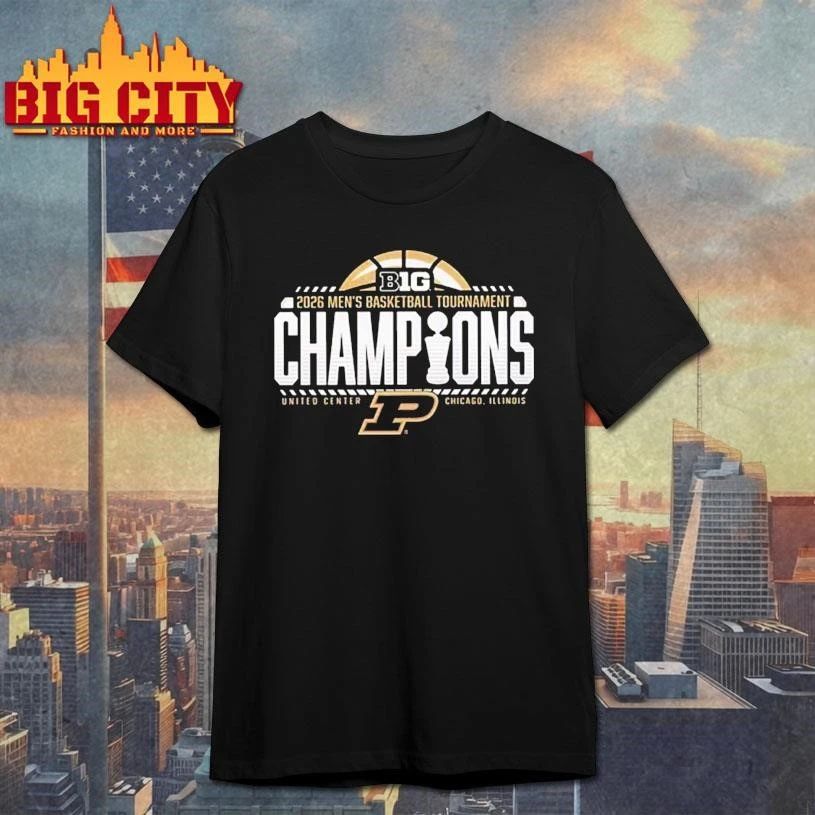 Purdue Boilermakers Black Blue 84 2026 Big Ten Men's - Adult & Kids T-Shirts, Sweatshirts & Hoodies apparel design preview 1
