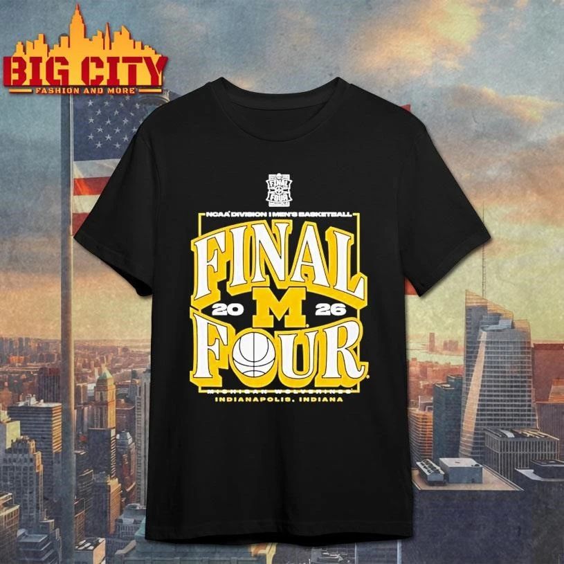 Final Four Michigan Wolverines 2026 Ncaa Mens - Adult & Kids T-Shirts, Sweatshirts & Hoodies apparel design preview 1