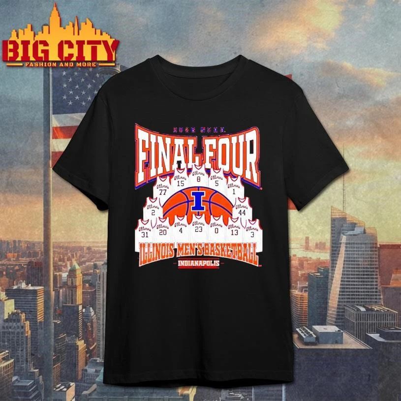 Mens Illinois Fighting Illini 2026 Ncaa Basketball - Adult & Kids T-Shirts, Sweatshirts & Hoodies apparel design preview 1