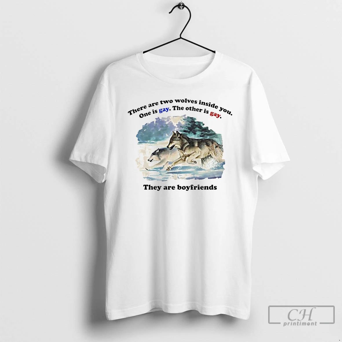 Classic Wolf There Are Two Wolves Inside You - Adult & Kids T-Shirts, Sweatshirts & Hoodies apparel design preview 1