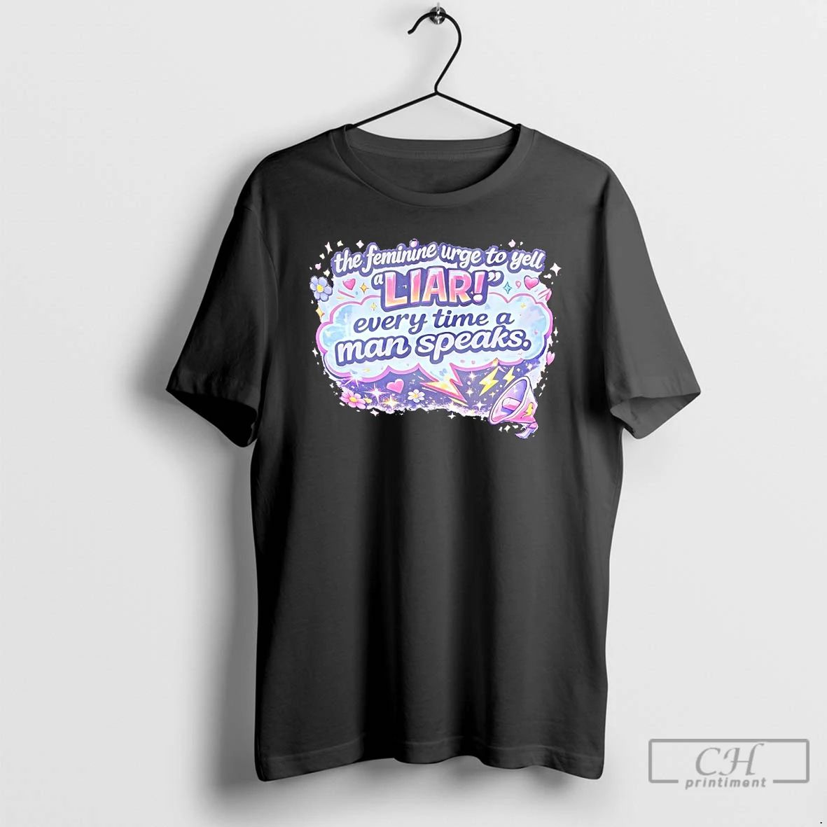 Classic The Feminine Urge To Yell Liar Every Time A - Adult & Kids T-Shirts, Sweatshirts & Hoodies apparel design preview 1