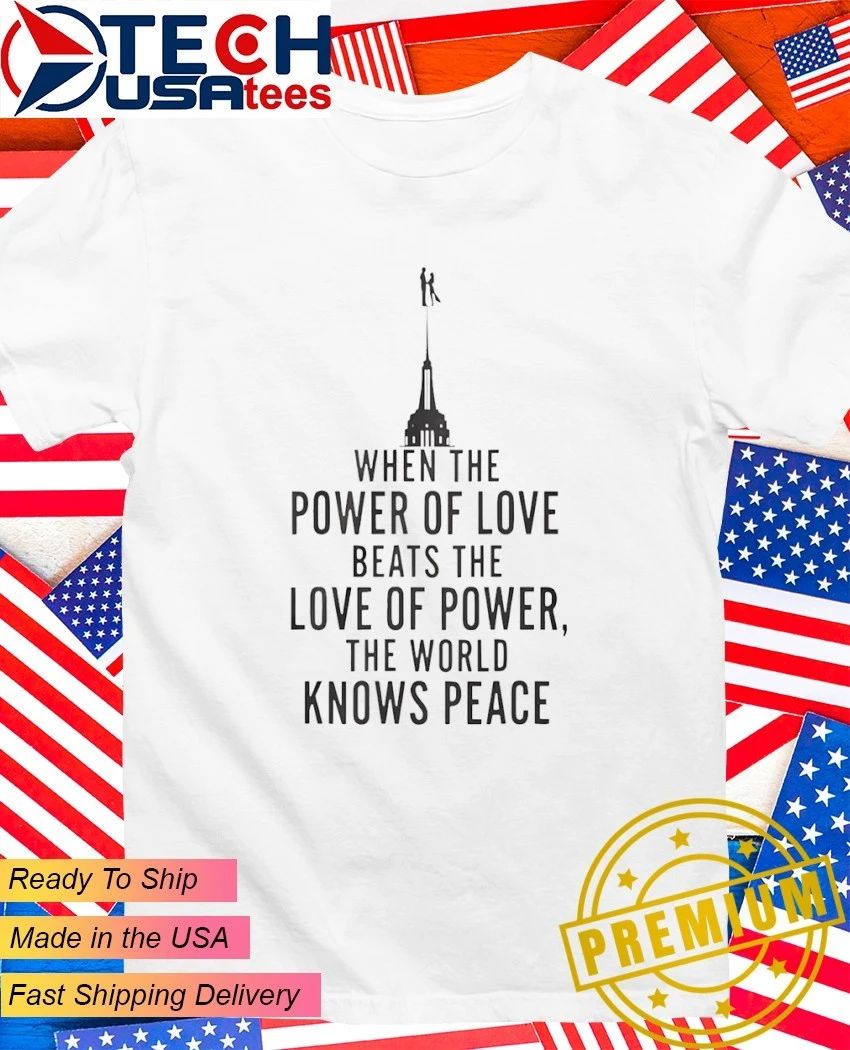 When the power of love beats World knows peace NYC - Adult & Kids T-Shirts, Sweatshirts & Hoodies apparel design preview 1