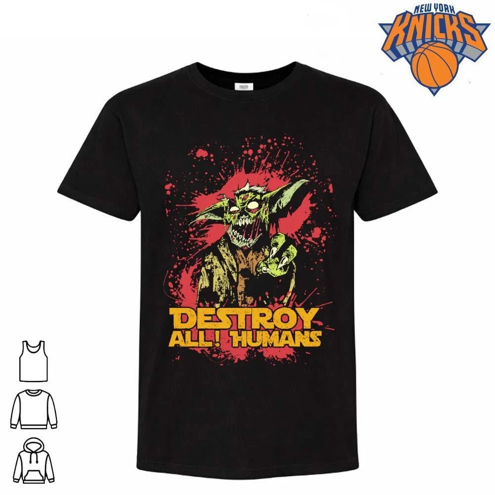 Destroy All Humans Scary Green Alien Goblin Sci Fi - Adult & Kids T-Shirts, Sweatshirts & Hoodies apparel design preview 1