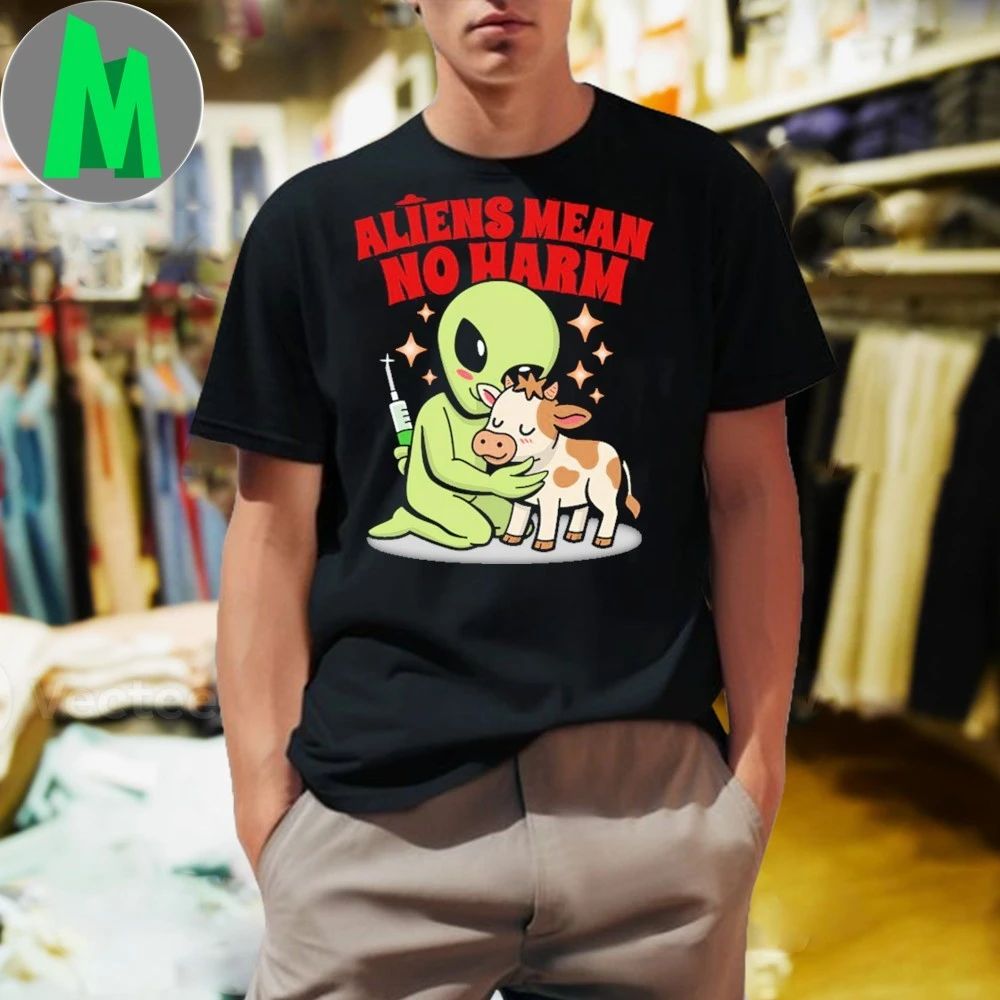 Aliens Mean No Harm Funny ET Meme 2025 - Adult & Kids T-Shirts, Sweatshirts & Hoodies apparel design preview 1