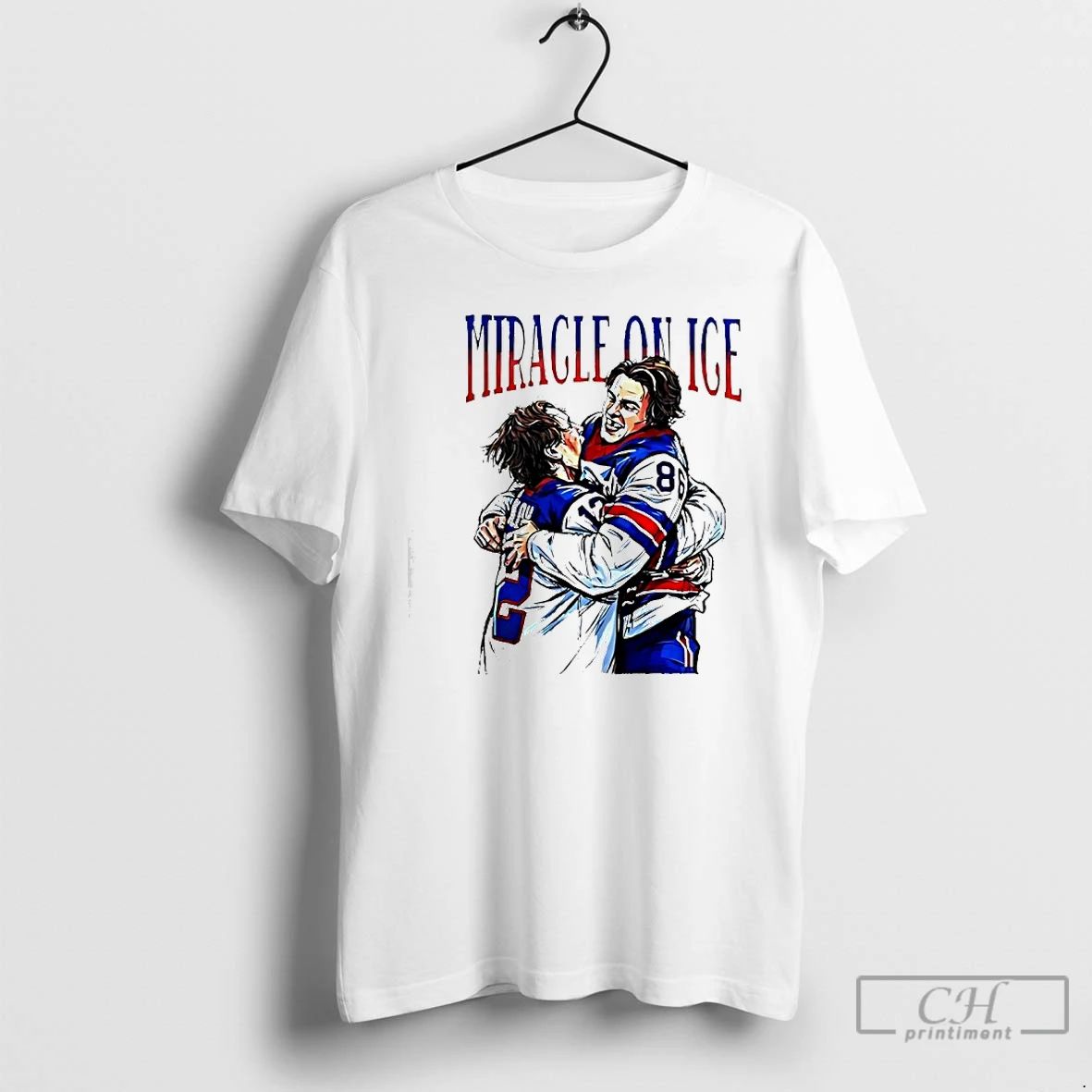 Classic Jack Hughes Hug Quinn Miracle On Ice Usa - Adult & Kids T-Shirts, Sweatshirts & Hoodies apparel design preview 1