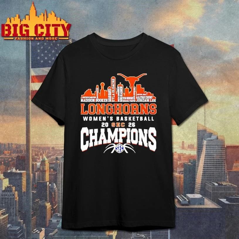 Texas Longhorns Women's Basketball Champions 2026 - Adult & Kids T-Shirts, Sweatshirts & Hoodies apparel design preview 1