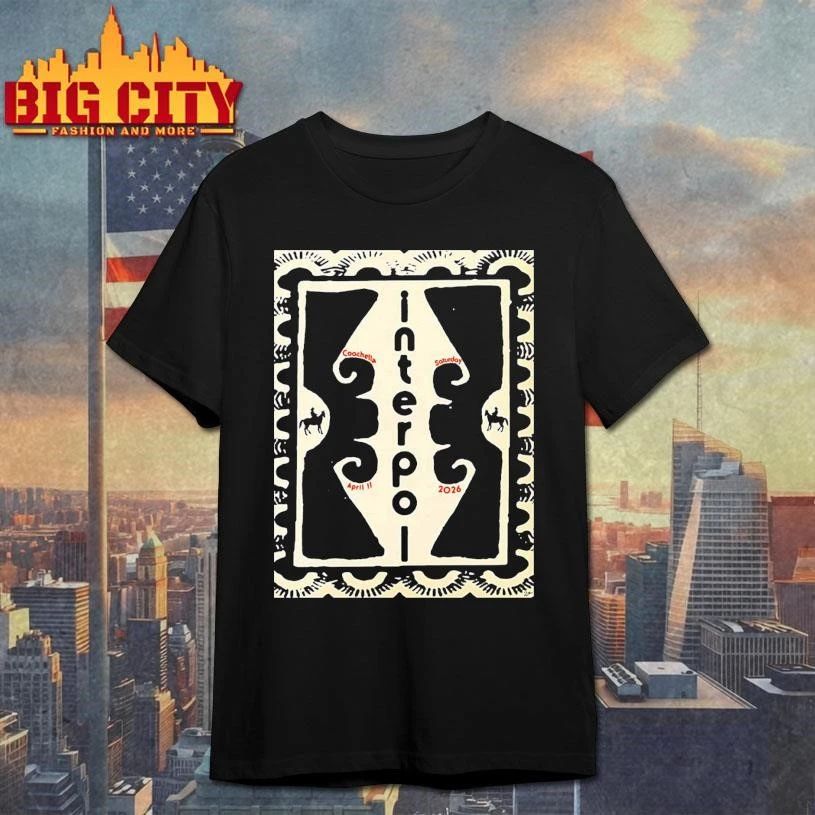 Interpol Coachella Night 1 Event Poster On April 11 - Adult & Kids T-Shirts, Sweatshirts & Hoodies apparel design preview 1