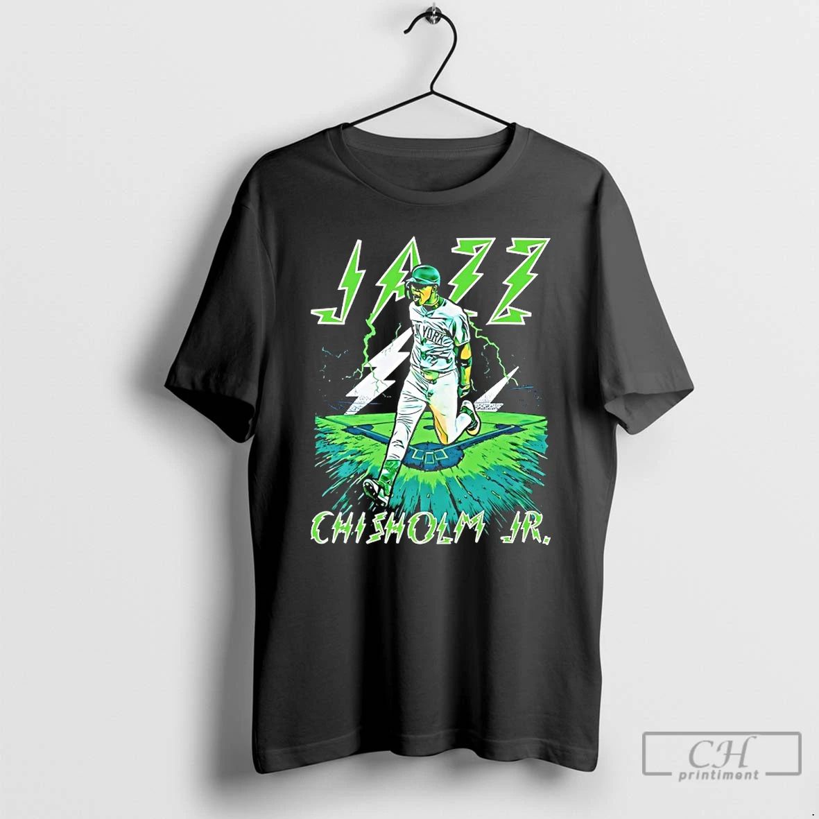 Classic Jazz Chisholm Jr Neon Graphic - Adult & Kids T-Shirts, Sweatshirts & Hoodies apparel design preview 1