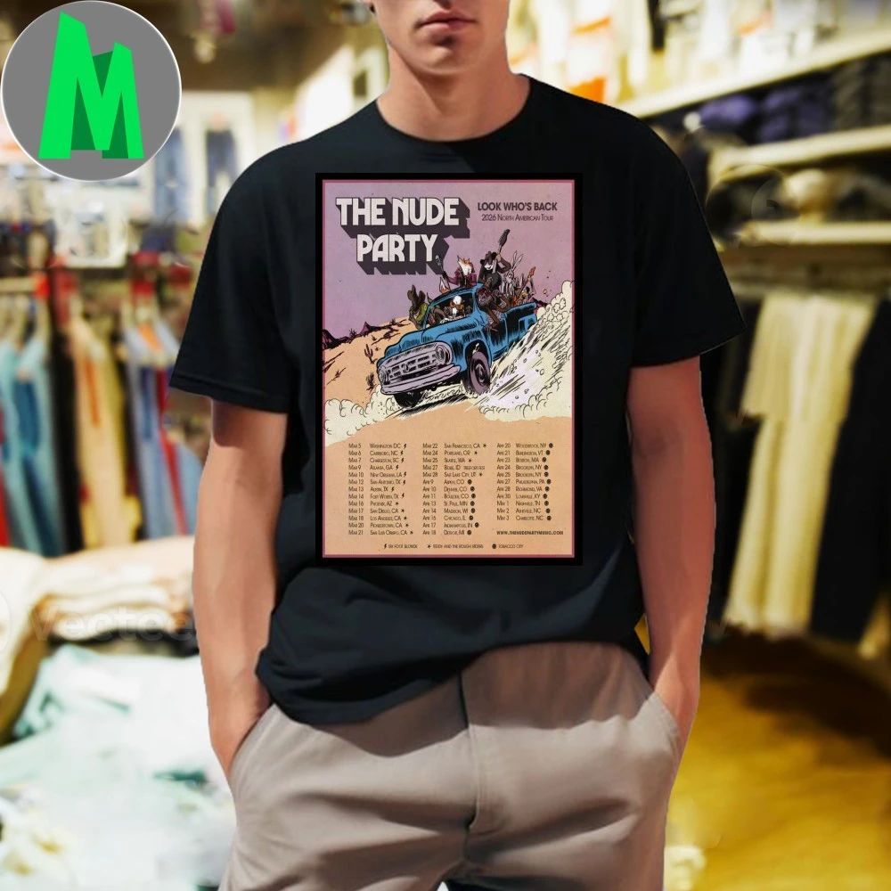 Look Who's Back 2026 North American Tour The Nude - Adult & Kids T-Shirts, Sweatshirts & Hoodies apparel design preview 1